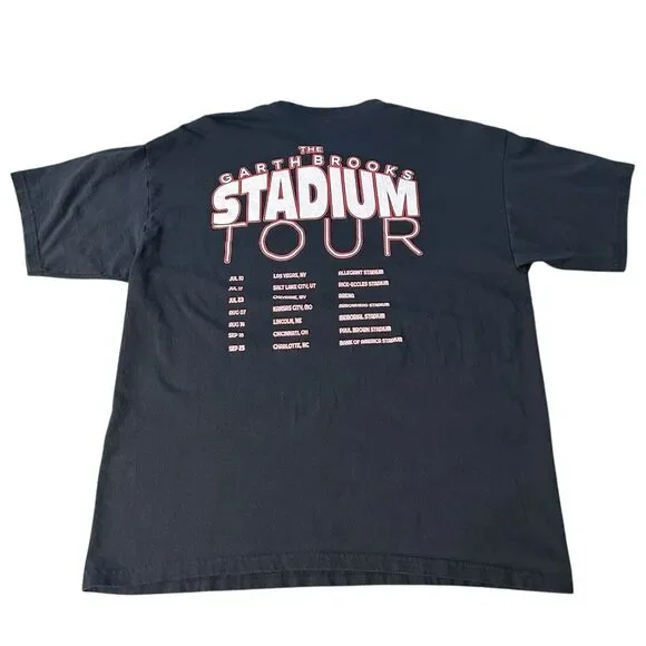 Garth Brooks XL Stadium Tour 2021 Short Sleeve Black‎ T-Shirt Band T Country - Picture 5 of 9